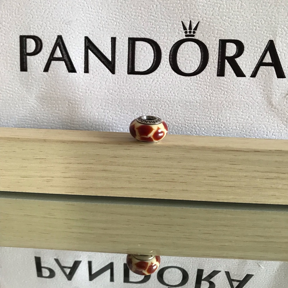 Authentic Pandora Giraffe Murano Glass Charm